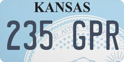 KS license plate 235GPR