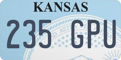 KS license plate 235GPU