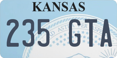 KS license plate 235GTA