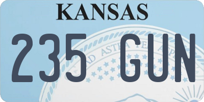KS license plate 235GUN