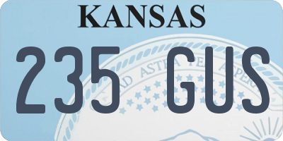KS license plate 235GUS