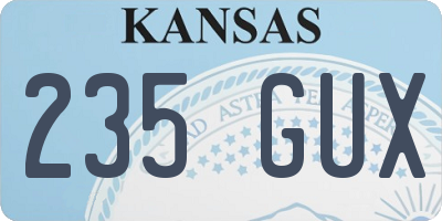 KS license plate 235GUX