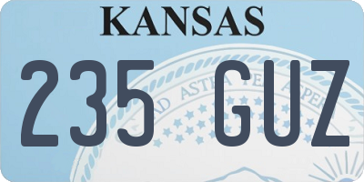 KS license plate 235GUZ