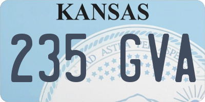 KS license plate 235GVA