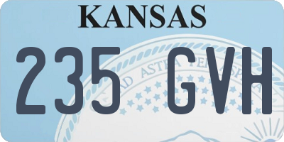 KS license plate 235GVH