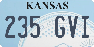 KS license plate 235GVI
