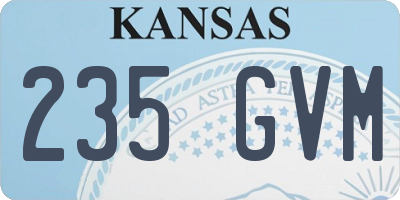 KS license plate 235GVM