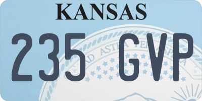 KS license plate 235GVP