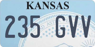 KS license plate 235GVV