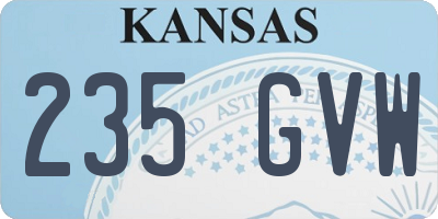 KS license plate 235GVW