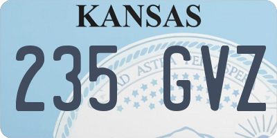 KS license plate 235GVZ