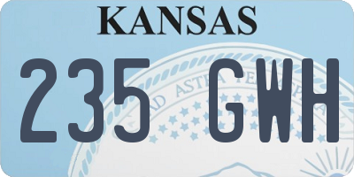KS license plate 235GWH