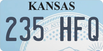KS license plate 235HFQ