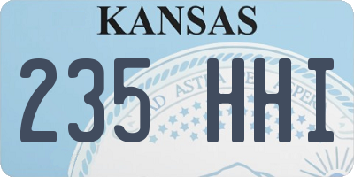 KS license plate 235HHI