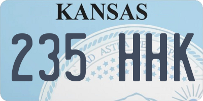KS license plate 235HHK