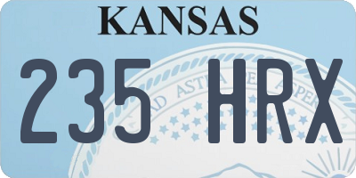 KS license plate 235HRX