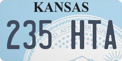 KS license plate 235HTA