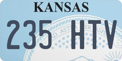 KS license plate 235HTV