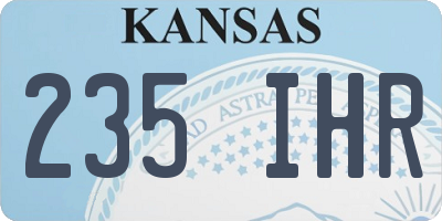 KS license plate 235IHR