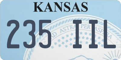 KS license plate 235IIL