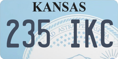 KS license plate 235IKC