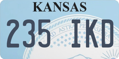 KS license plate 235IKD