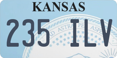 KS license plate 235ILV
