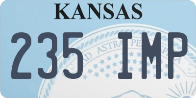 KS license plate 235IMP