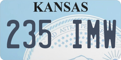 KS license plate 235IMW