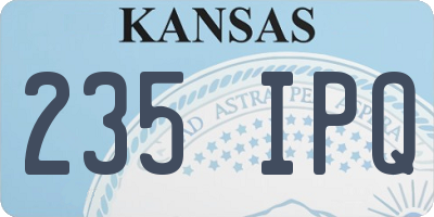 KS license plate 235IPQ