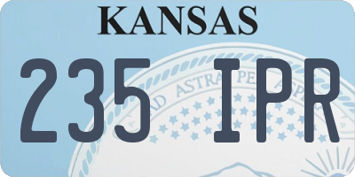KS license plate 235IPR
