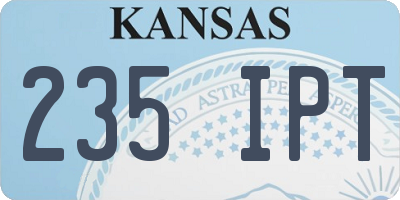 KS license plate 235IPT