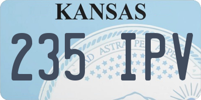KS license plate 235IPV