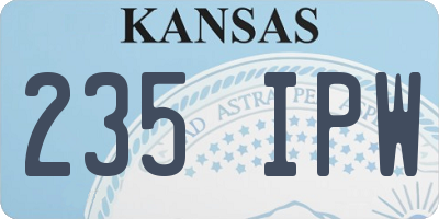 KS license plate 235IPW