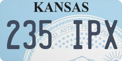 KS license plate 235IPX