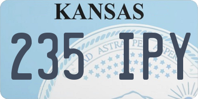 KS license plate 235IPY
