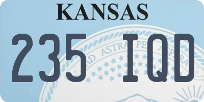 KS license plate 235IQD