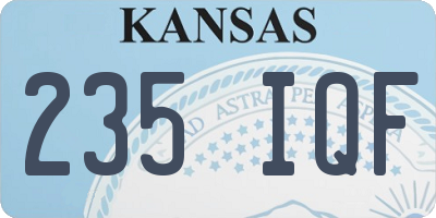 KS license plate 235IQF