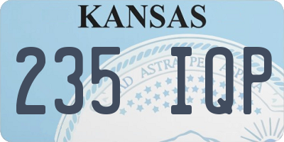 KS license plate 235IQP
