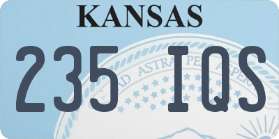 KS license plate 235IQS