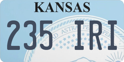 KS license plate 235IRI