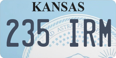 KS license plate 235IRM