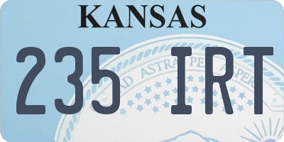 KS license plate 235IRT