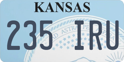 KS license plate 235IRU