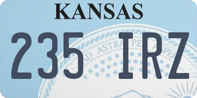 KS license plate 235IRZ
