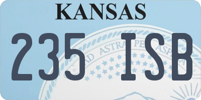 KS license plate 235ISB