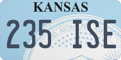 KS license plate 235ISE