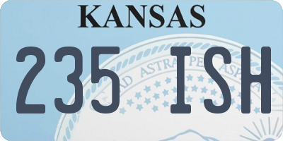 KS license plate 235ISH