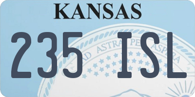KS license plate 235ISL