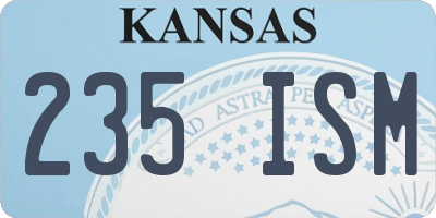 KS license plate 235ISM
